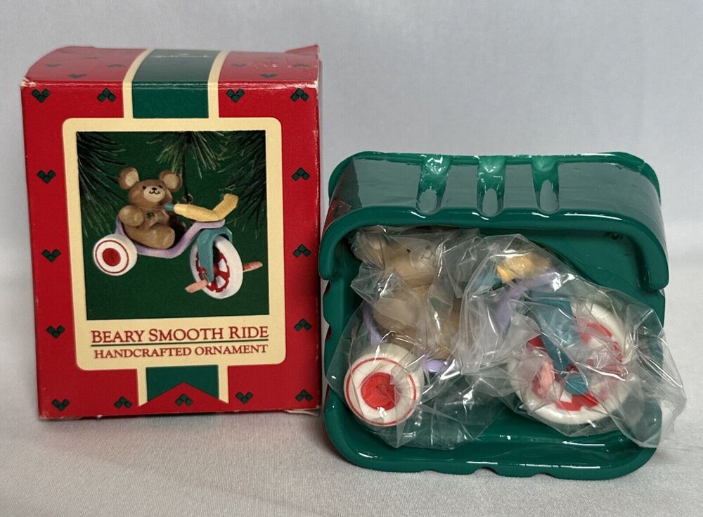 Hallmark Vintage Christmas Ornament "Beary Smooth Ride" 1985 NEW